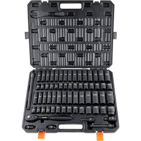 VEVOR Impact Socket Set 65-Piece SAE & Metric