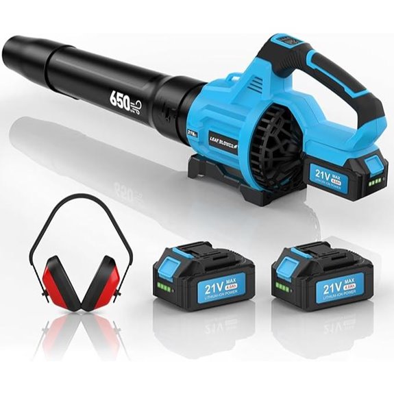 Cordless Leaf Blower with Batteries & Noise Reduction