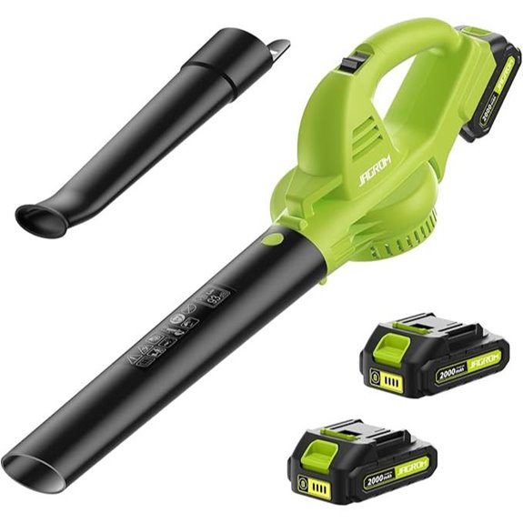 Cordless Leaf Blower with 2 Batteries and Charger
