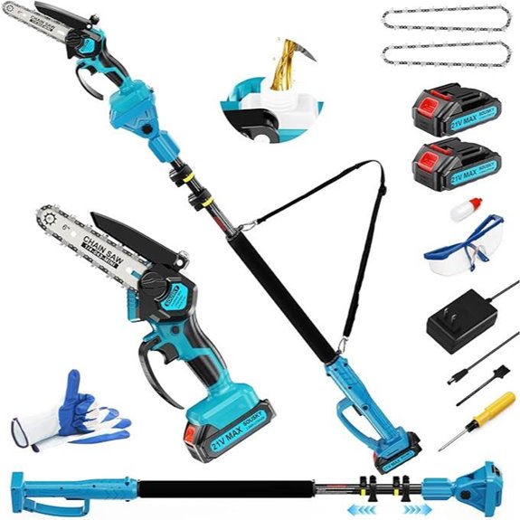 2-in-1 6 Cordless Chainsaw & Pole Saw Set