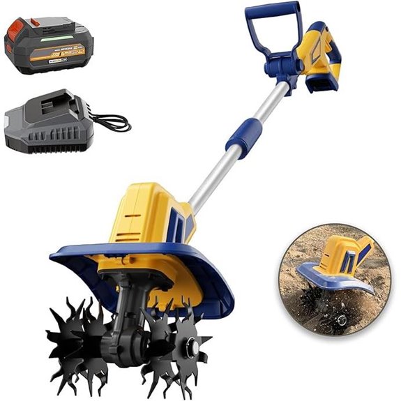 Cordless Tiller Cultivator with Dewalt 20V Battery