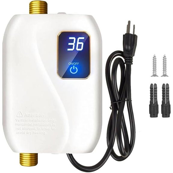 Electric Tankless Water Heater with Digital Display