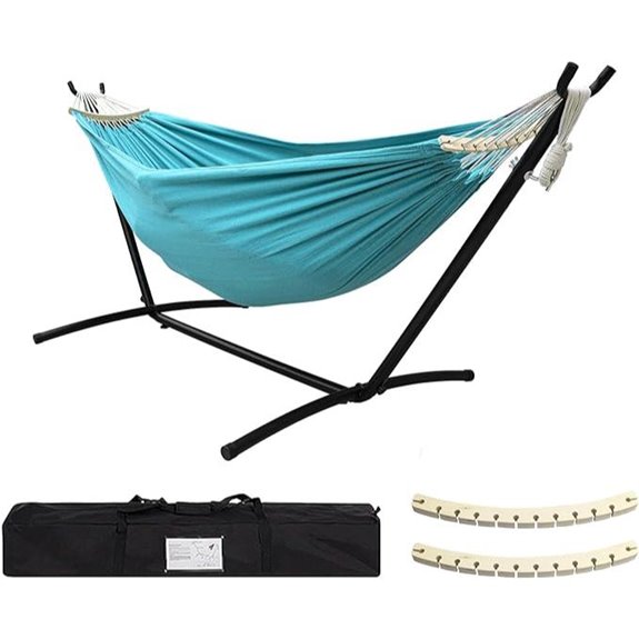 SZHLUX Double Hammock with Stand & Carry Bag