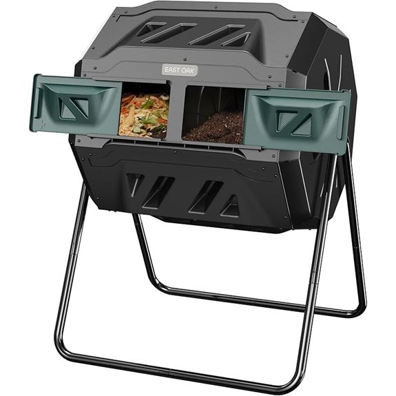 East Oak 43-Gal Dual Chamber Compost Tumbler