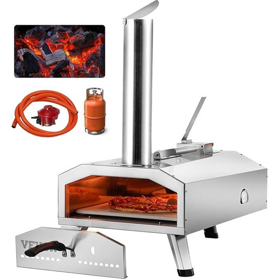 VEVOR Dual Fuel 12-Inch Outdoor Pizza Oven