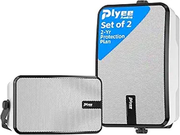 Outdoor Bluetooth Speakers 2-Pack with Wall Mount