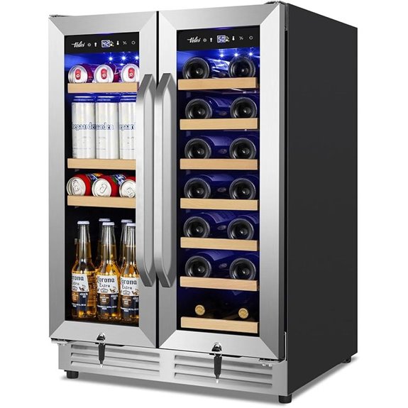 dual zone glass door refrigerator