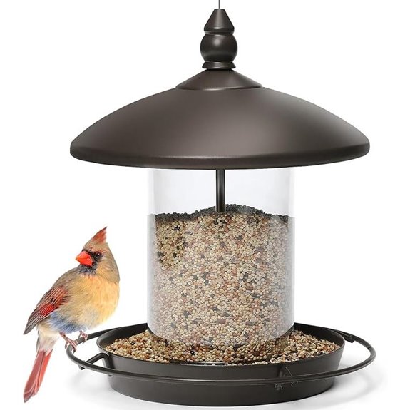 Bronze Chew-Proof Metal Roof Bird Feeder