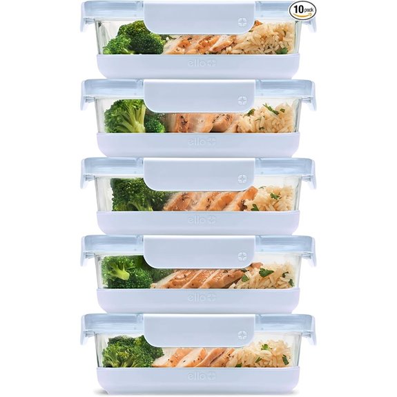Ello Duraglass 10-Pack Food Storage Containers