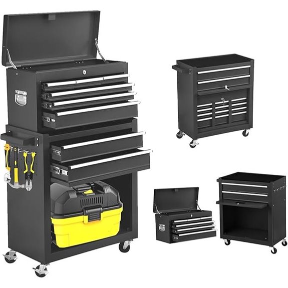 Rolling 8-Drawer Tool Chest with Wheels and Storage