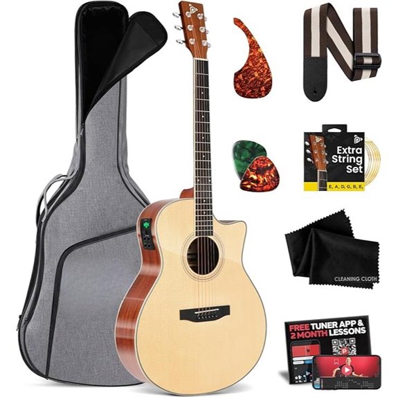 Pyle Electric Acoustic Guitar Kit with Accessories