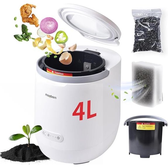 Electric Kitchen Compost Bin with Auto-Cleaning