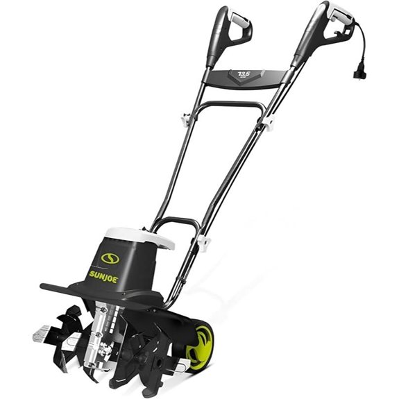Sun Joe Corded Electric Garden Tiller with Steel Tines
