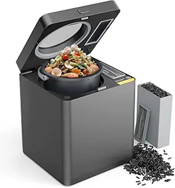 TOPZEE Electric Compost Bin for Kitchen 3L