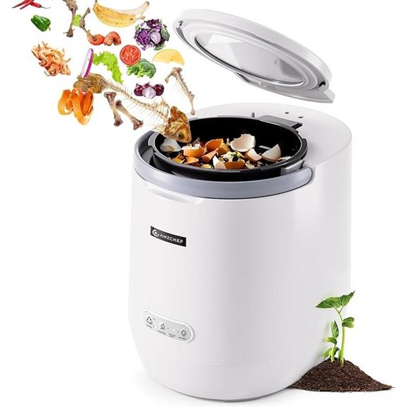 AMZCHEF Electric Kitchen Composter with Auto-Cleaning