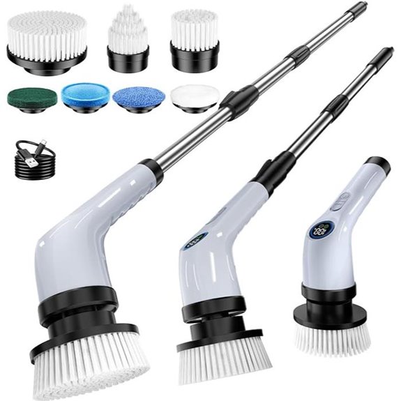 Electric Spin Scrubber with 7 Brush Heads