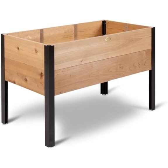 Raised Cedar Garden Bed for Patio and Backyard