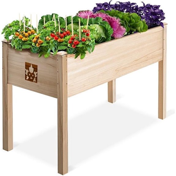 Raised Cedar Garden Bed with Legs (48x24x30)