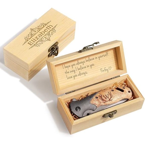 Fodiyaer Engraved Pocket Knife Gift for Men