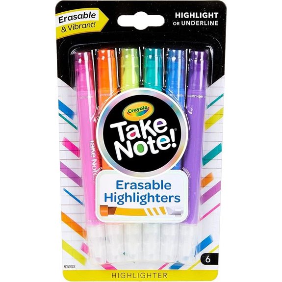 Crayola Take Note Erasable Highlighters (6 Pack)