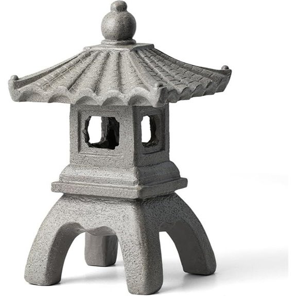 Glitzhome Faux Concrete Pagoda Garden Statue (16)