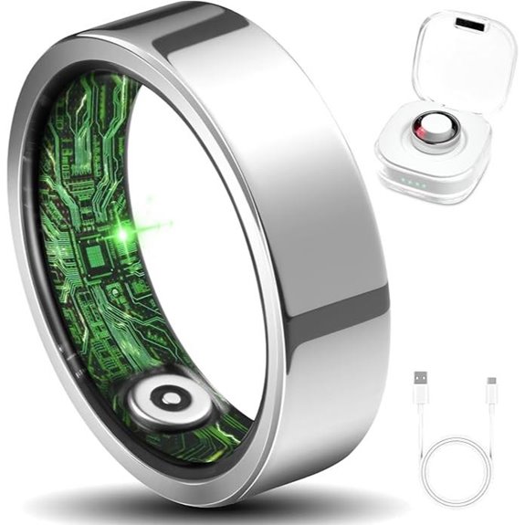 Smart Fitness Ring with Heart Sleep Blood Oxygen Monitoring