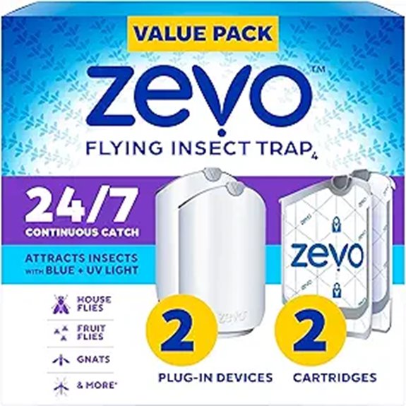 Zevo 2 Flying Insect Trap & Refill Cartridges