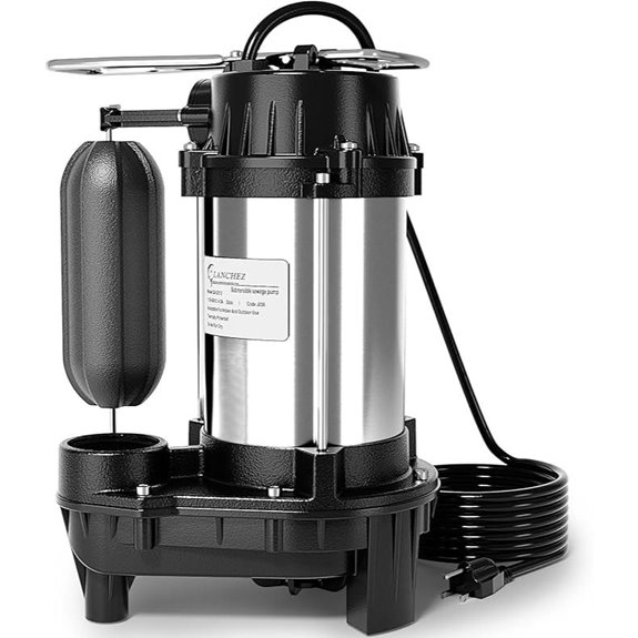 LANCHEZ 1/2 HP Submersible Sump Pump with Float