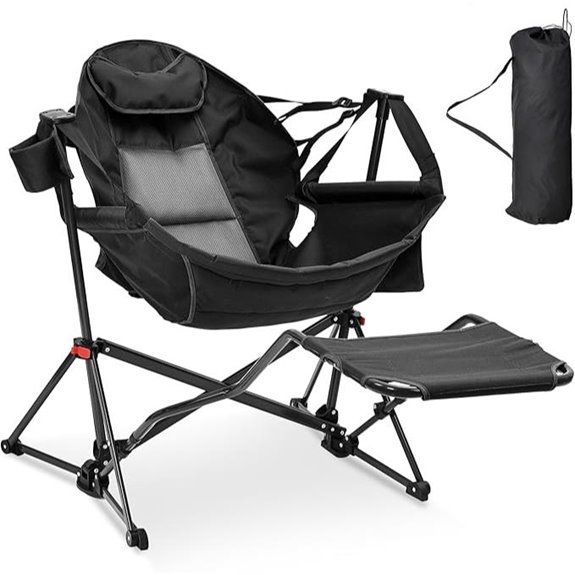 Ainfox Camping Hammock Chair with Footrest and Cup Holder