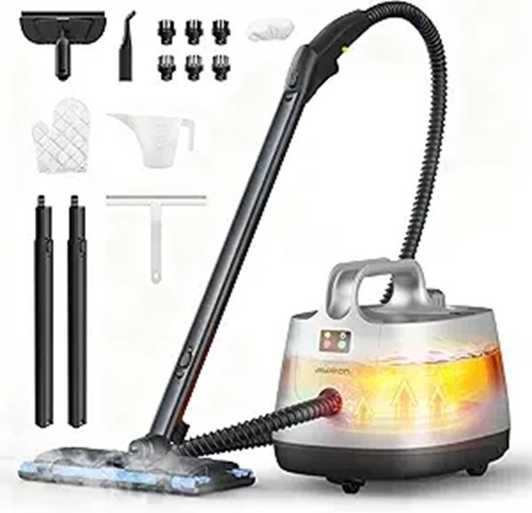 Powerful Handheld Steam Cleaner with 21 Attachments