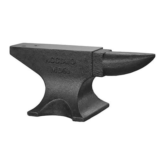 66Lbs Cast Steel Anvil with Horn and Stable Base