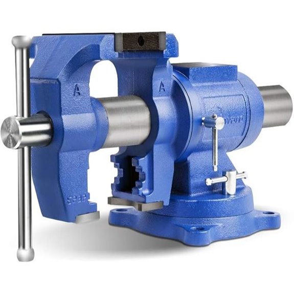 Forward 5-Inch Heavy Duty Bench Vise with Swivel Base