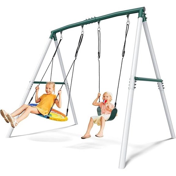Hapfan 7.5ft Heavy Duty Backyard Swing Set