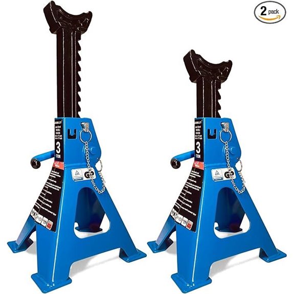 3 Ton Car Jack Stands (2 Pack) with Double Locking