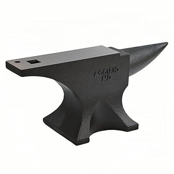 110Lbs Steel Anvil with Horn and Stable Base