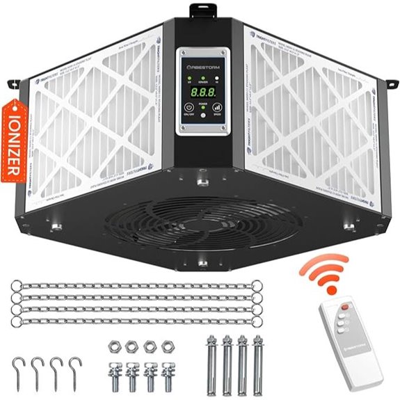 ABESTORM 1350CFM Hanging Air Filter with Ionizer