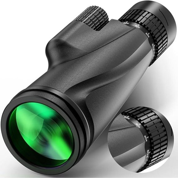 High Power Monocular Telescope with Tripod and Smartphone Adapter