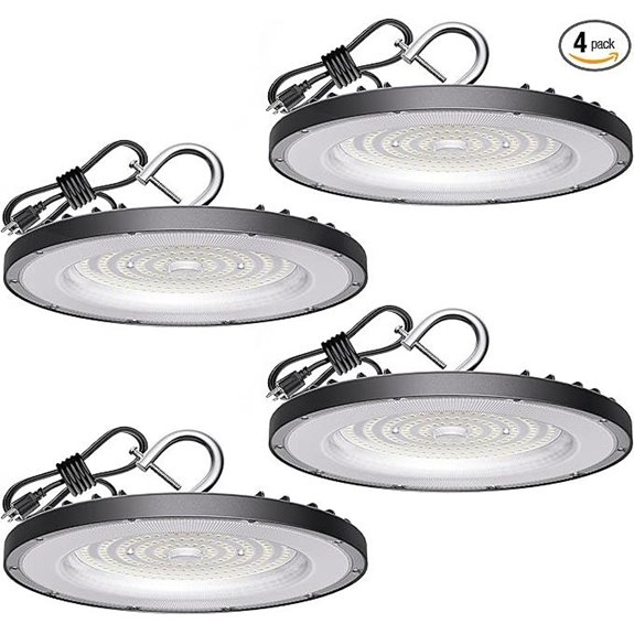 4 Pack 200W LED High Bay Lights IP65 Waterproof