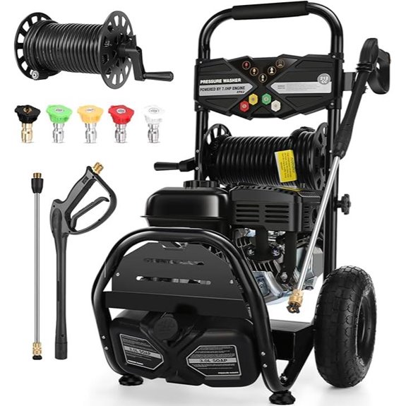 Professional 4200 PSI Gas Pressure Washer with Accessories