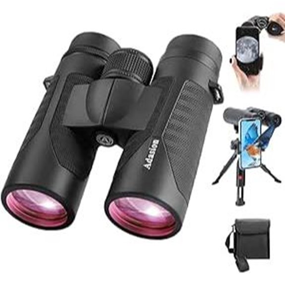 12x42 HD Waterproof Binoculars with Adapter and Tripod