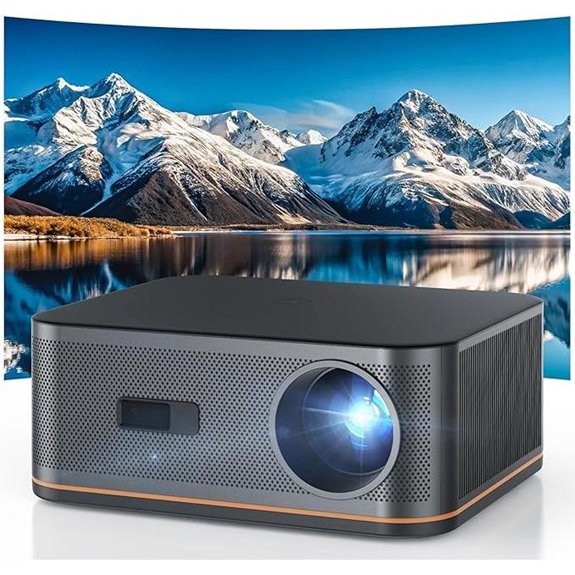 HAPPRUN 4K WiFi Bluetooth Projector with 300 Display