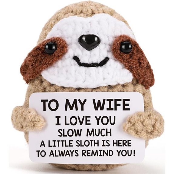Funny Crochet Sloth Gift for Wife on Holidays