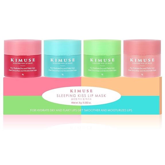 KIMUSE Lip Mask Set 4PCS Hydrating Lip Care