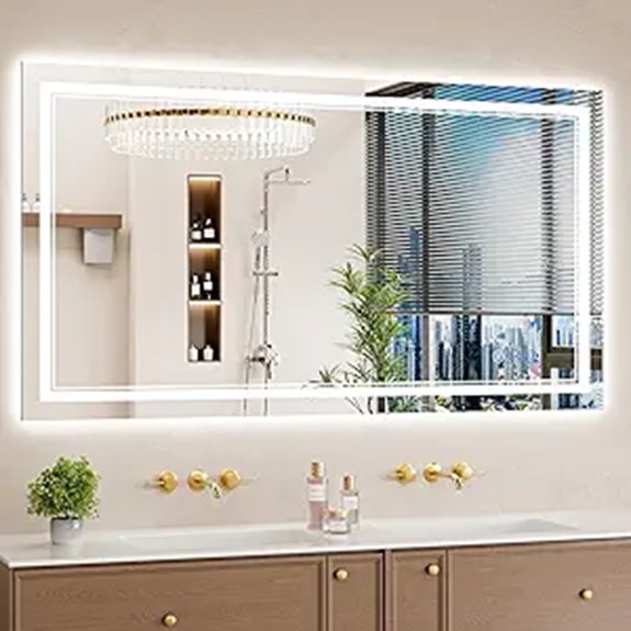 LED Bathroom Mirror with Lights and Anti-Fog