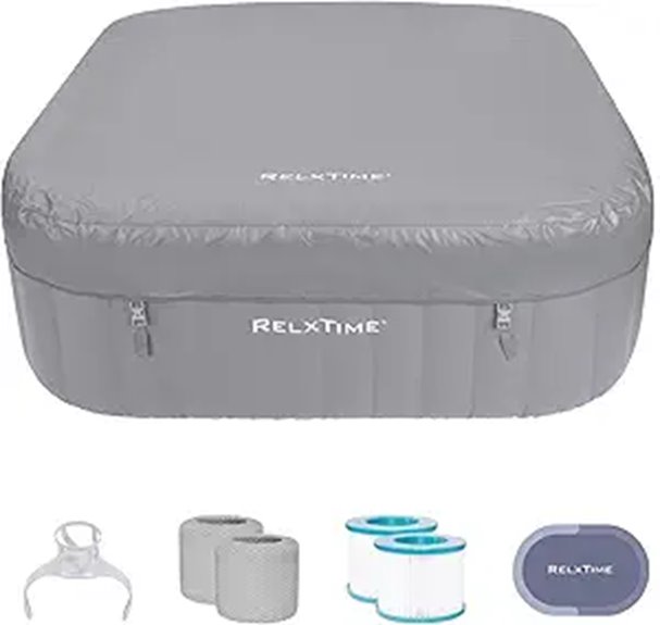 Inflatable 4-6 Person Hot Tub with Heater