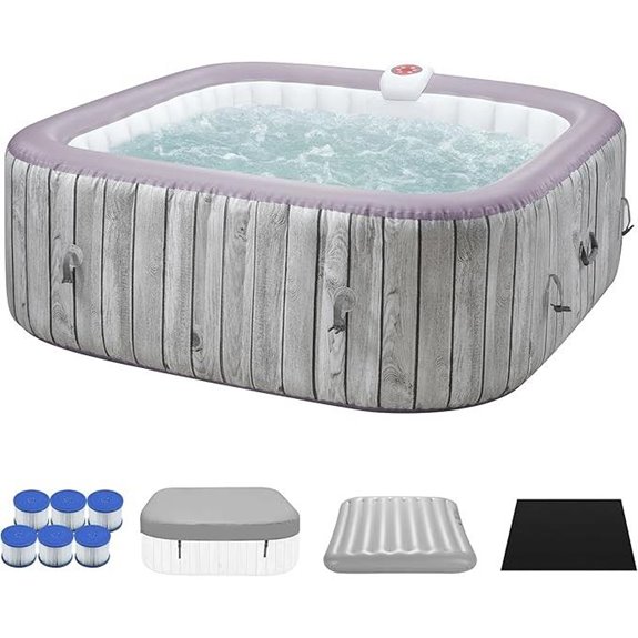 UHOMEPRO Inflatable Hot Tub with Jets and Cover