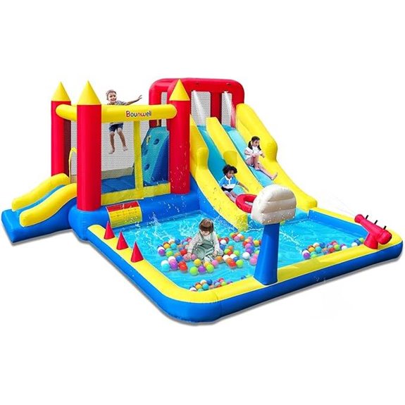 Inflatable Water Bounce House with Slides and Pool