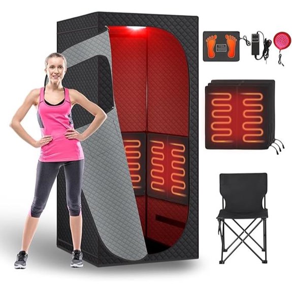 Far Infrared Sauna Box with Red Light Therapy