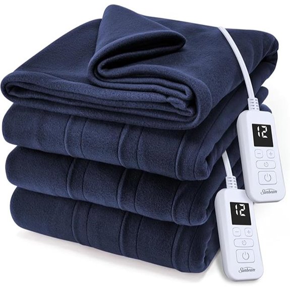Sunbeam King Size Electric Heated Blanket 12 Heat Settings