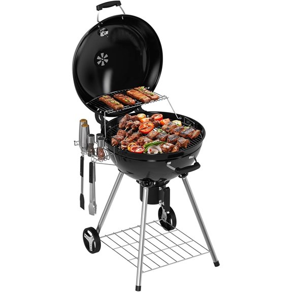 22-inch Charcoal Grill with 500+ sq.in. Cooking Area